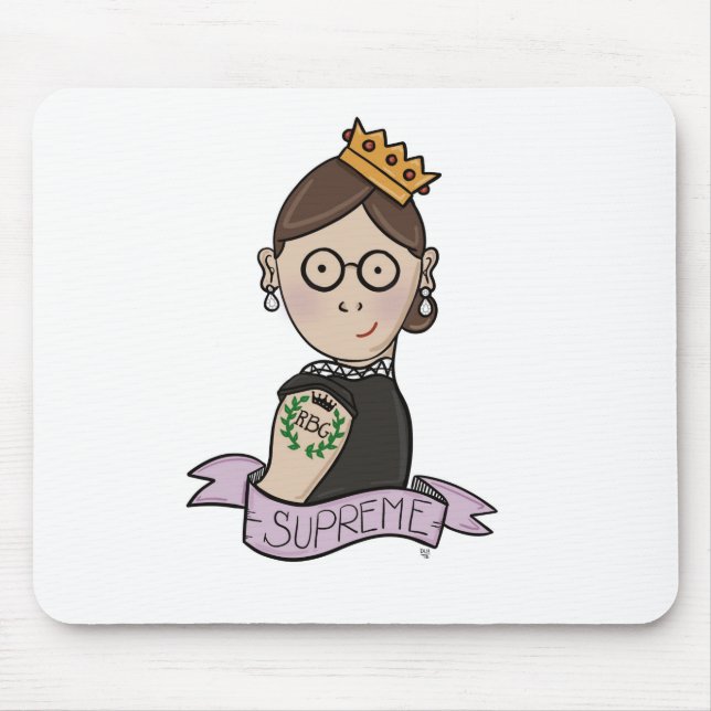 Ruth Bader Ginsburg, notorious RBG Mouse Pad (Front)