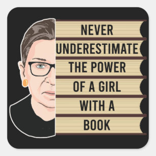 Ruth Bader Ginsburg, Notorious RBG, RBG, I dissent Square Sticker