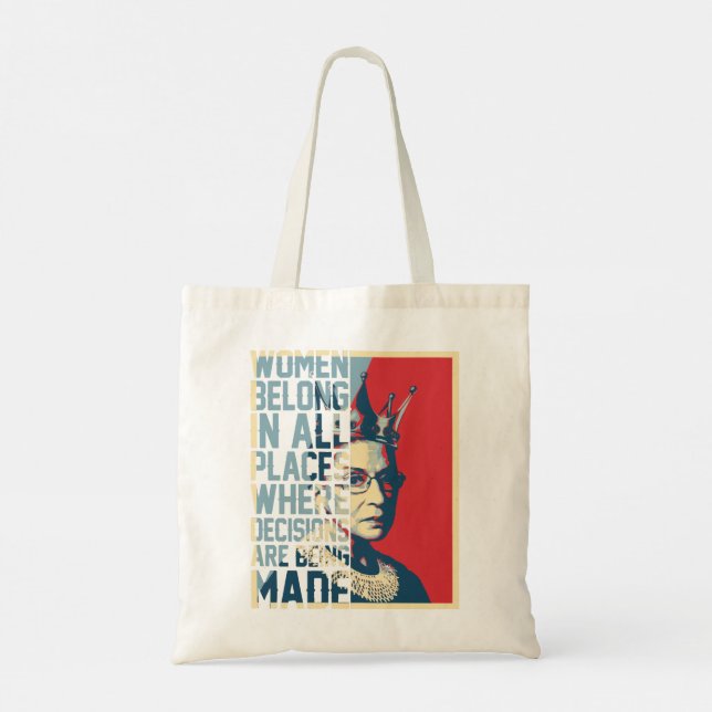 Ruth Bader Ginsburg - Notorious RBG Tote Bag (Back)