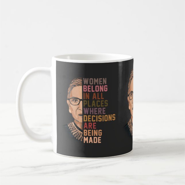 Ruth Bader Ginsburg RBG Coffee Mug (Left)