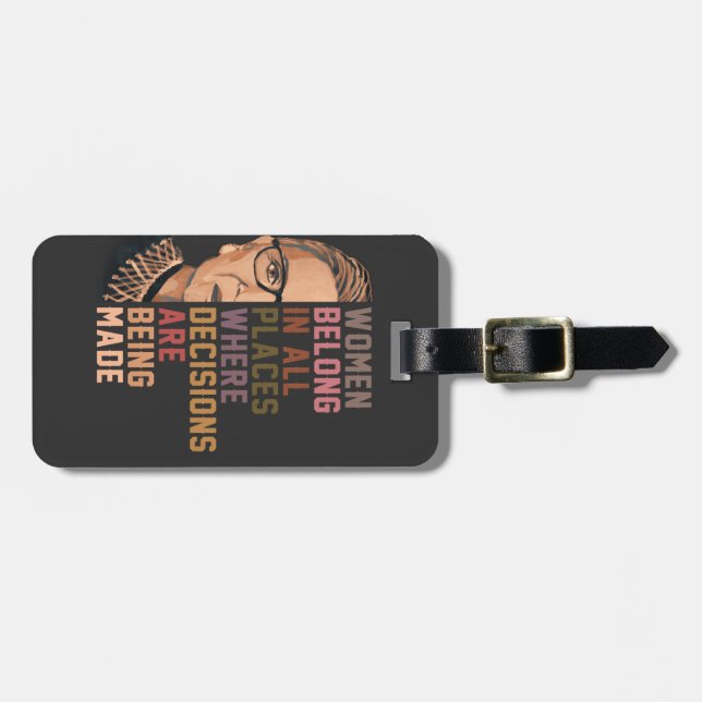 Ruth Bader Ginsburg RBG Luggage Tag (Front Horizontal)