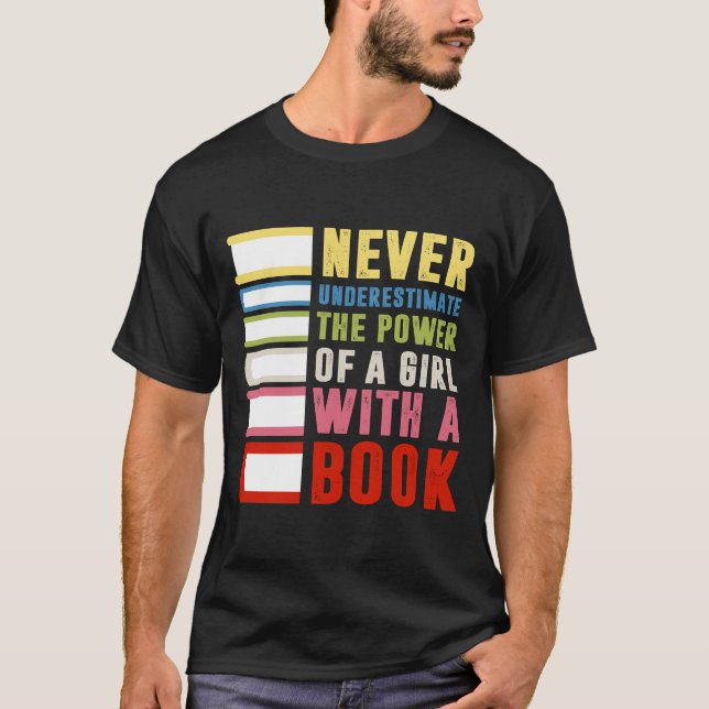 Ruth Bader Ginsburg RBG Quote Girl With Book Women T-Shirt (Front)