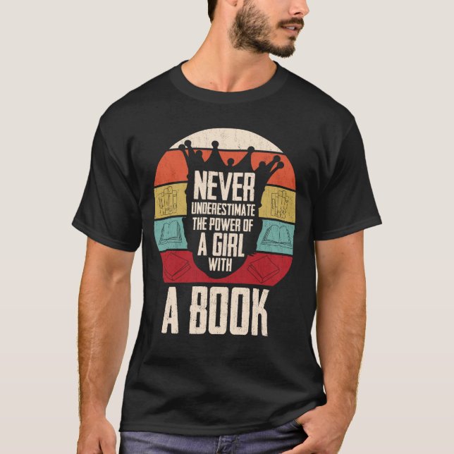 Ruth Bader Ginsburg RBG Quote Girl With Book Women T-Shirt (Front)