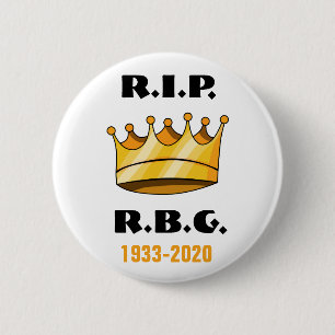 Ruth Bader Ginsburg RBG Rest In Peace 2 Inch Round Button