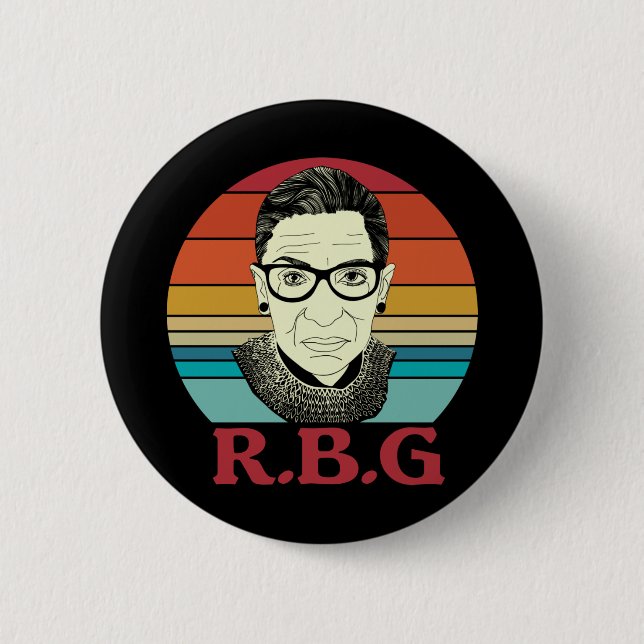 Ruth Bader Ginsburg The Notorious RBG Button (Front)