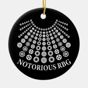 Ruth Bader Ginsburg, The NOTORIOUS RBG Collarette Ceramic Ornament