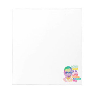 Ruth Bader Ginsburg Women Belong In All Places Notepad