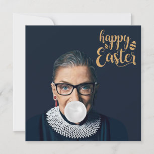 Ruth Ginsburg Blowing Bubble gum Happy Easter