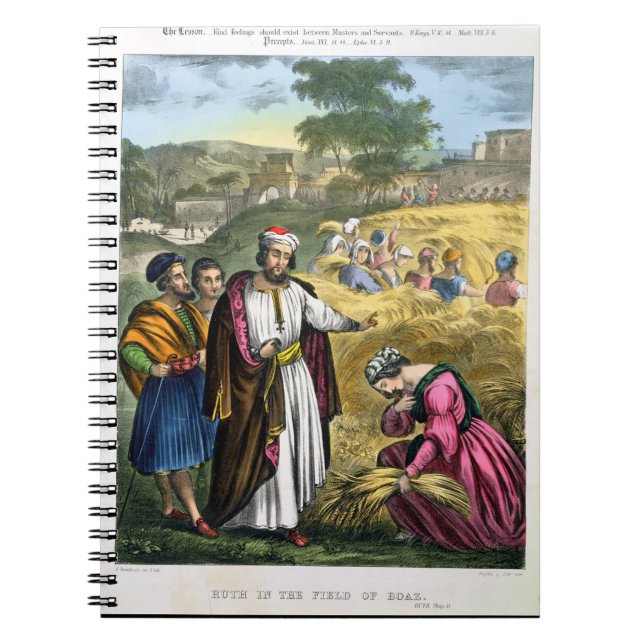 Ruth in the Field of Boaz, from a bible printed by Notebook (Front)