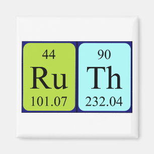 Ruth periodic table name magnet