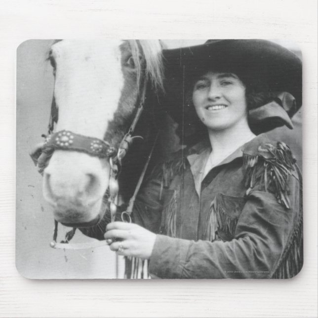 Ruth Roach and her horse. Mouse Pad (Front)