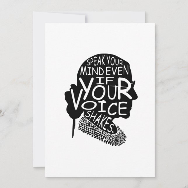 Ruth  Speak Your Mind Even If Your Voice Shakes T- Invitation (Front)