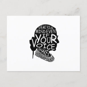 Ruth Speak Your Mind Even If Your Voice Shakes T- Postcard