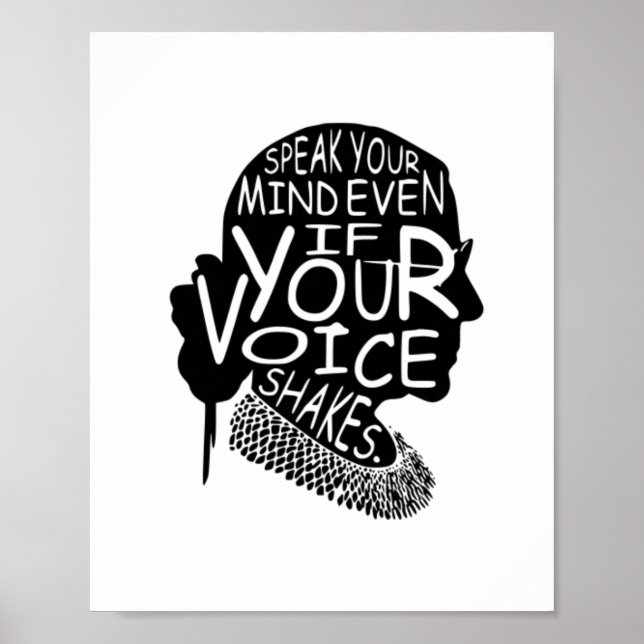Ruth  Speak Your Mind Even If Your Voice Shakes T- Poster (Front)