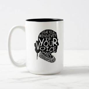 Ruth Speak Your Mind Even If Your Voice Shakes Two-Tone Coffee Mug