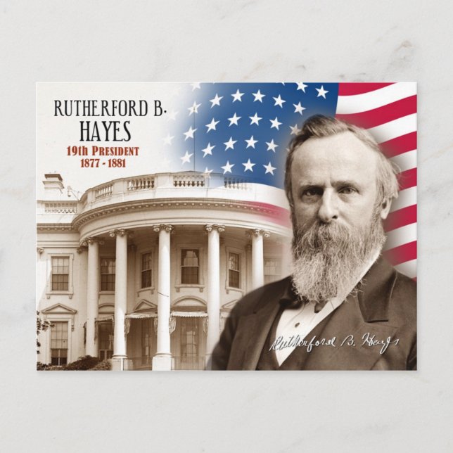 Rutherford B. Hayes -  19th President of the U.S. Postcard (Front)