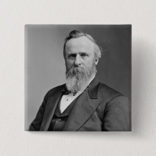 Rutherford B. Hayes 2 Inch Square Button