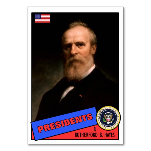 Rutherford B. Hayes Baseball Card (Front)