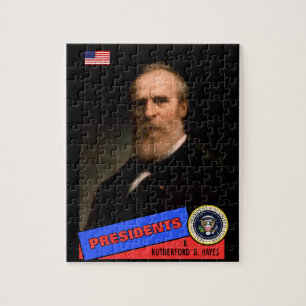 Rutherford B. Hayes Baseball Card Jigsaw Puzzle