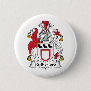 Rutherford Family Crest 2 Inch Round Button