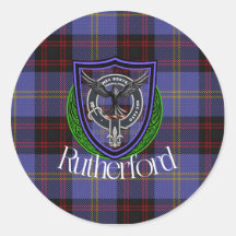 Rutherford Scottish Clan Tartan & Crest