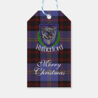 Rutherford Scottish Clan Tartan & Crest Gift Tags