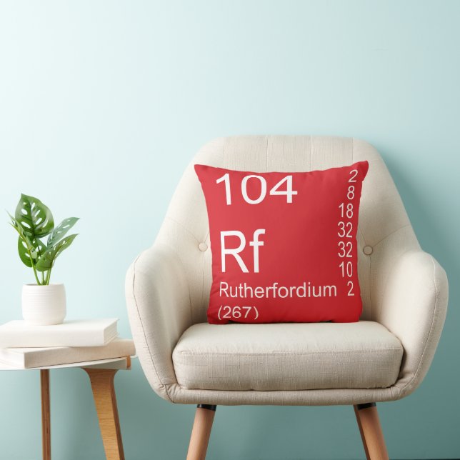 Rutherfordium Throw Pillow (Chair)