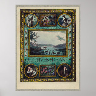 Ruthven Deane, Mrs. Frank S. Hatch Bookplate Birds Poster