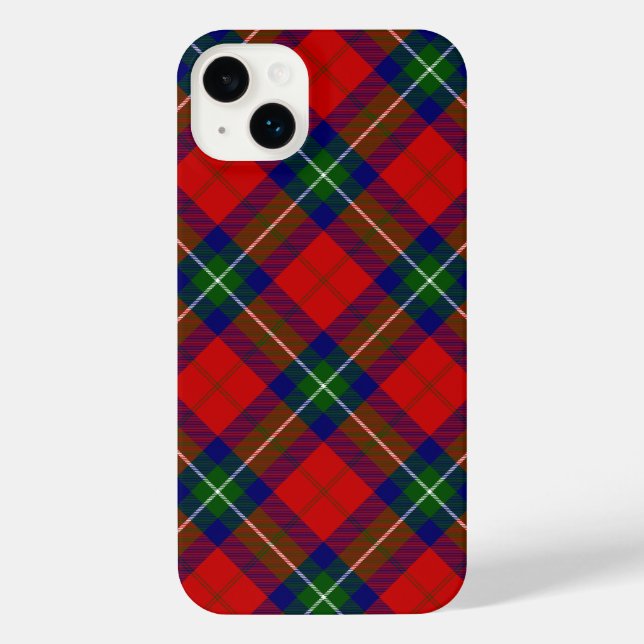Ruthven tartan red green blue plaid iPhone case (Back)