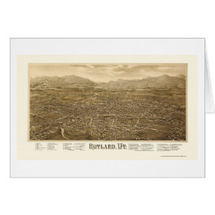 Rutland, VT Panoramic Map - 1885