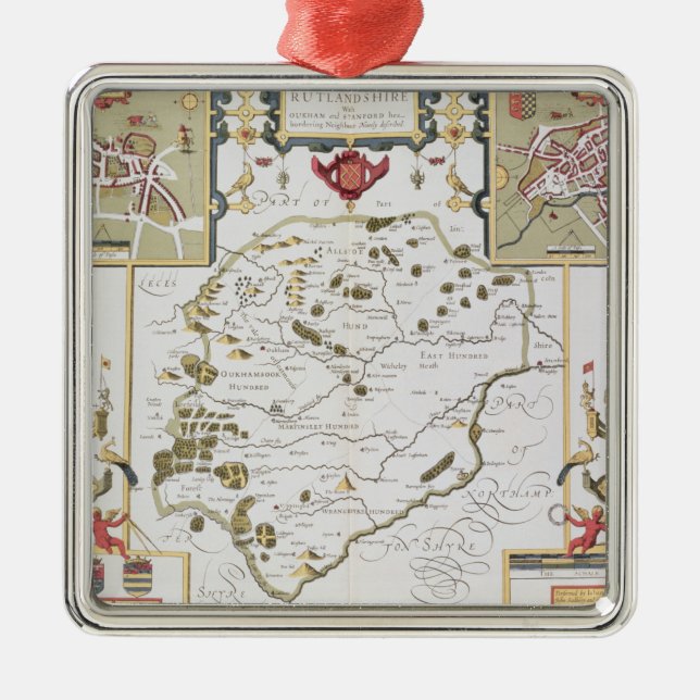 Rutlandshire with Oukham and Stanford Metal Ornament (Front)