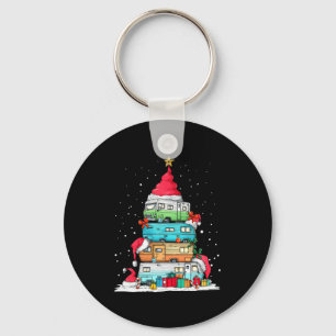 Rv Camng Camper Travel Vacation Christmas Tree Xma Keychain
