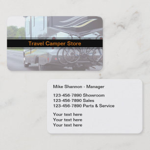 RV Camper And Campgrounds Business Cards