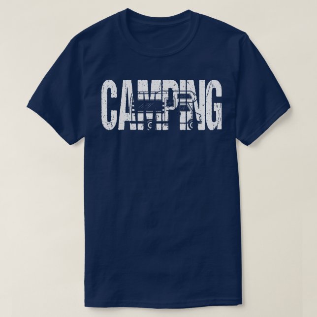 RV Camper Camping Trailer T-Shirt (Design Front)