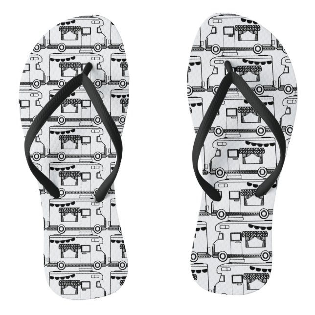 RV Camper Caravan Thunder_Cove  Flip Flops (Footbed)