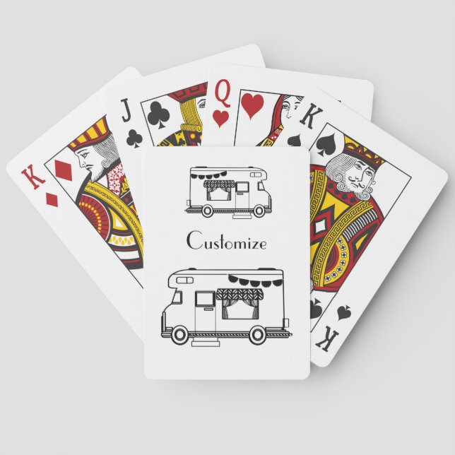 RV Camper Caravan Thunder_Cove  Playing Cards (Back)