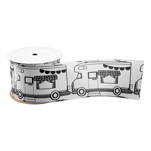 RV Camper Caravan Thunder_Cove  Satin Ribbon (Spool)