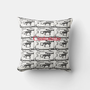 RV Camper Caravan Thunder_Cove Throw Pillow