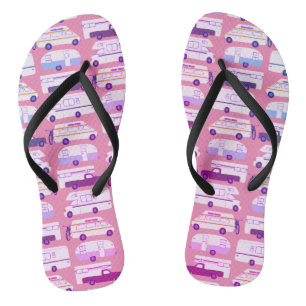 RV Campervan Vanlife Motorhome Trailer CUSTOM Pink Flip Flops