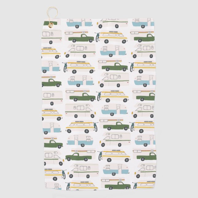 RV Campervan vanlife Motorhome Trailer CUSTOMIZE Golf Towel (Front)
