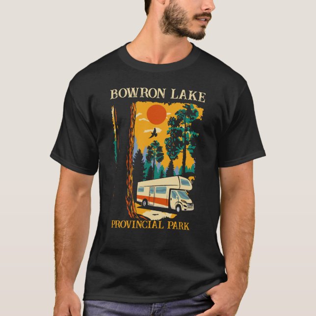 RV Camping Bowron Lake Provincial Park Canada  T-Shirt (Front)