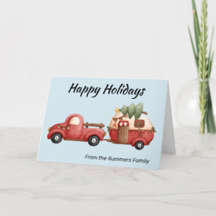 RV Camping Camper Christmas   Holiday Card