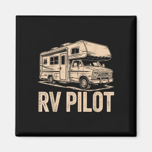 Rv camping camper rv pilot road trip adventure magnet