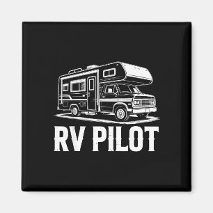 Rv camping camper rv pilot road trip adventure magnet