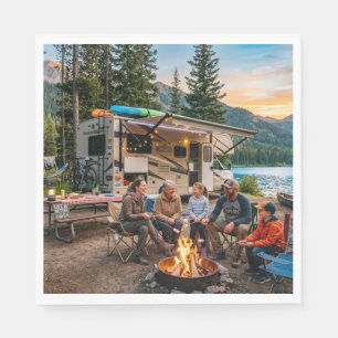 RV Camping Family Adventure Napkin