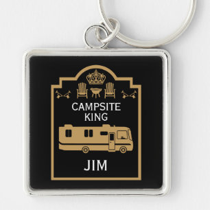 RV Camping King USA Keychain