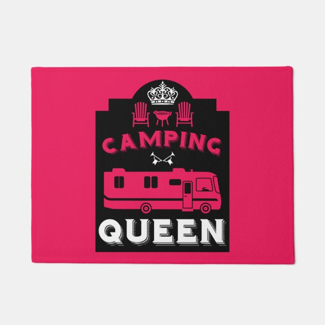 RV Camping Queen USA Doormat (Front)