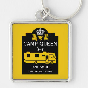 RV Camping Queen USA Keychain