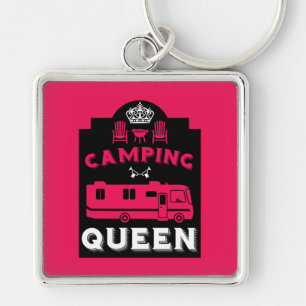 RV Camping Queen USA Keychain