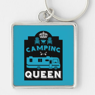 RV Camping Queen USA Keychain